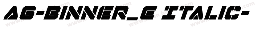 AG-Binner_E Italic字体转换